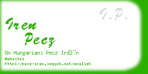 iren pecz business card